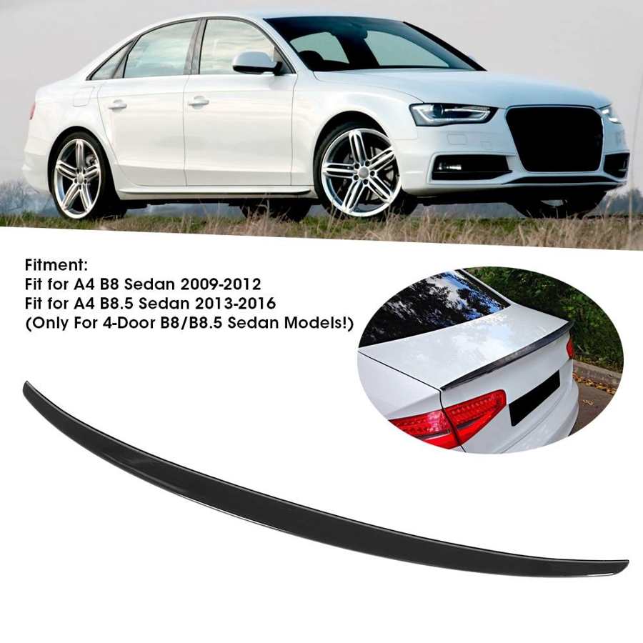 AUDI A4 Glossy Black Rear Trunk Lid Spoiler Wing – Couture Motoring
